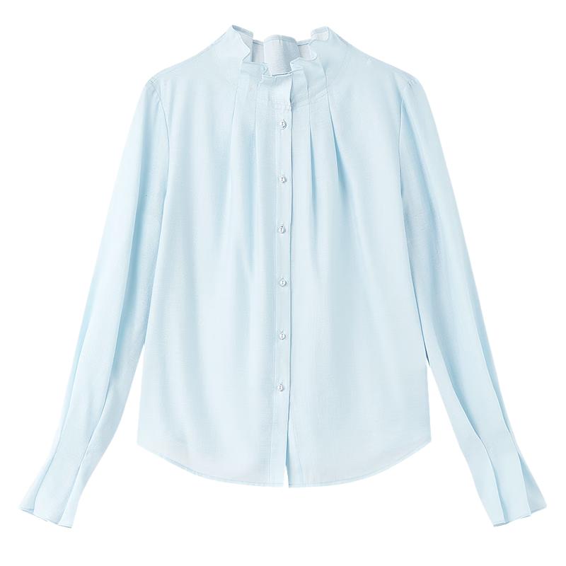 Qiushui Yiren Women s Relaxed Fit Commuter Blouse M