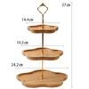 Siawadeky 3-Tier Wooden Cake Stand, Dessert Stand, Afternoon Tea Stand, Assembled, for Displaying and Storing Sweets, Fruits, and Cakes, Perfect for A