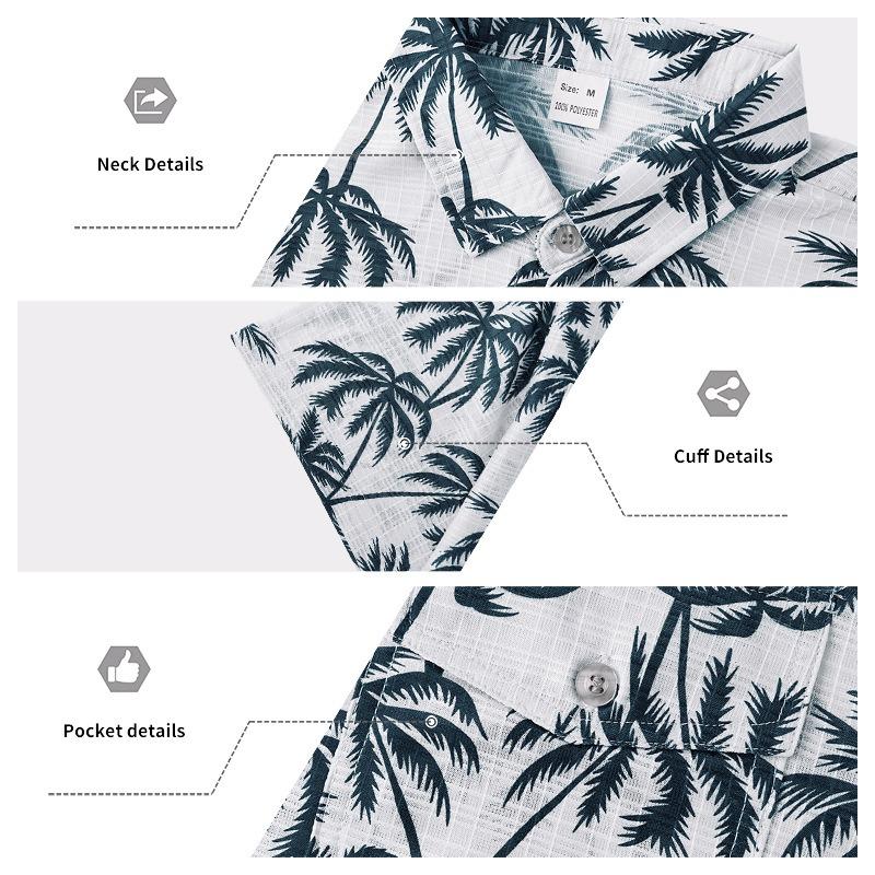 Men's Hawaiian Print Short Sleeve Casual Shirt.