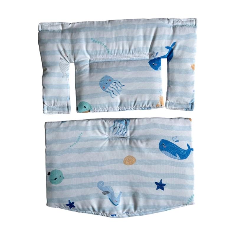 Breathable Cotton Infant Seat Cushion & Back Support Pad Set for Secure Nonslip Fit and Ergonomic Support Cushion