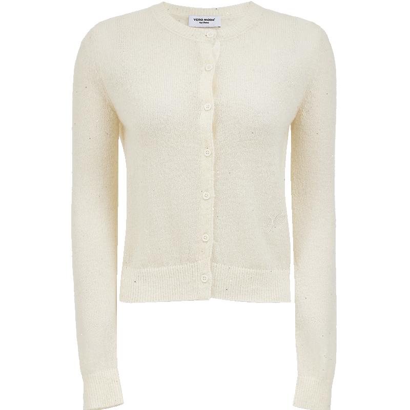 VEROMODA Women's Sequin Knit Cardigan with Wool & Mohair Blend