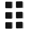 6PCS Blank Dice Cubes DIY Unfinished Dice Blocks Teaching Party Puzzle 6 Sided Dice Plastic Cubes Black