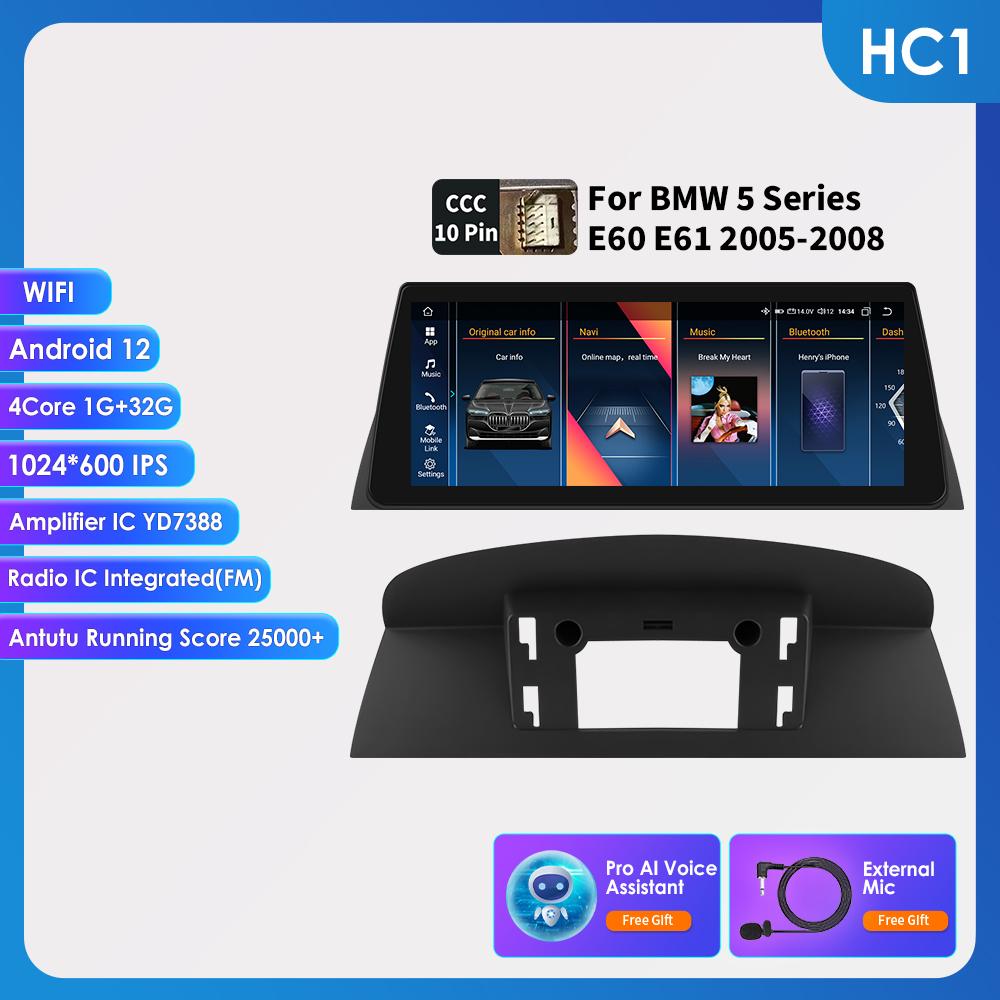 

OSSURET 2din Android автомобильный радиоприемник мультимедиа видеоплеер для BMW 5 серии E60 E61 E63 E64 3 серии E90 E91 E92 E93 стерео GPS интеллектуальный Carplay 4G RDS HC1 1G 32G AI