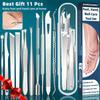 10-Piece Stainless Steel Ingrown Toenail Clipper Set, Odorless Foot Care Manicure Kit, Halloween Gift