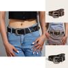 Fashionable Wide Belt With Star Rivets For Women Punk Style Denim Belt Wholesale