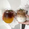 Tulip Shaped Aroma Cup Transparent Glass Whiskey Glass Coffee Mug Latte Iced Americano Cup Cold Coffee Cups Drinking Utensils