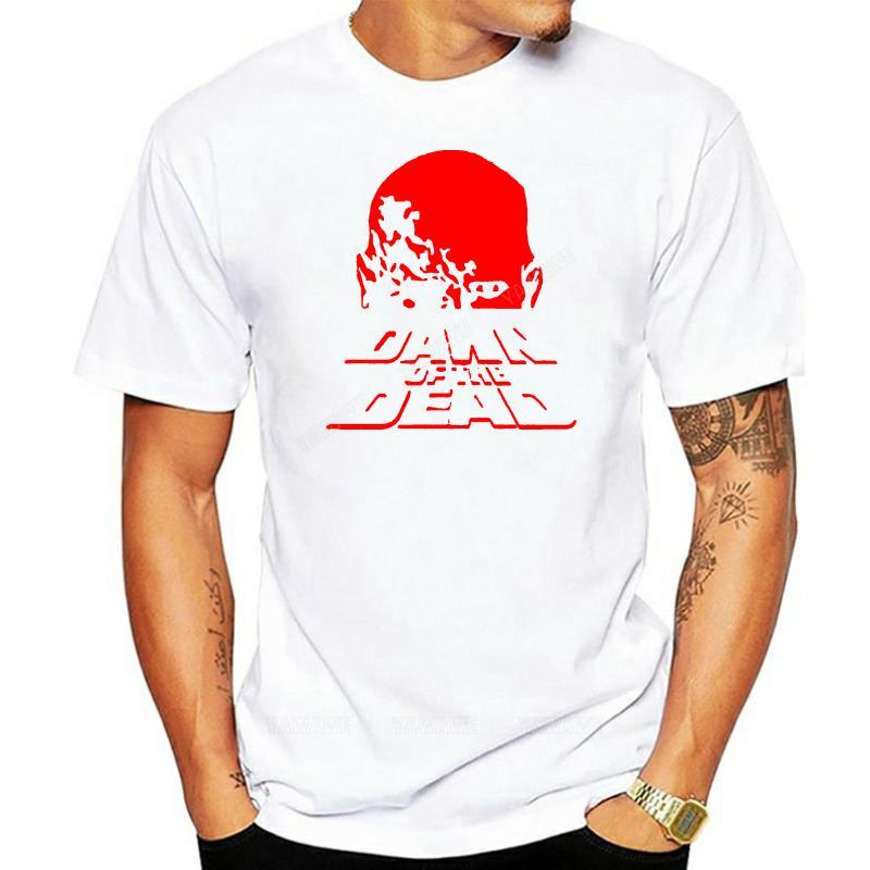 Cotton Dawn Of The Dead 70s 80s Retro Cult Horror Zombie Movie Adults Casual Tops TShirt man summer short sleeve brand tshirt S