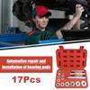 Lager Demontagewerkzeug Reparaturset 17 Teile/Set Dichtungsdrücker Montierer Entferner Kfz-Werkzeuge Aluminium Radlager-Set