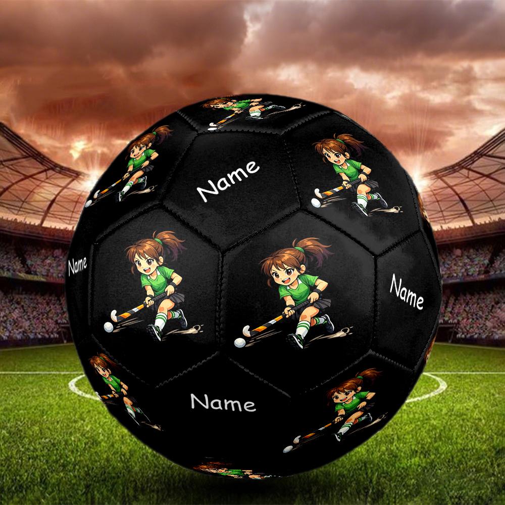 Custom Name hockey Theme Size 5 Soccer Ball, Suitable for Both Indoor and Outdoor Matches, a Gift Suitable for Everyone.
