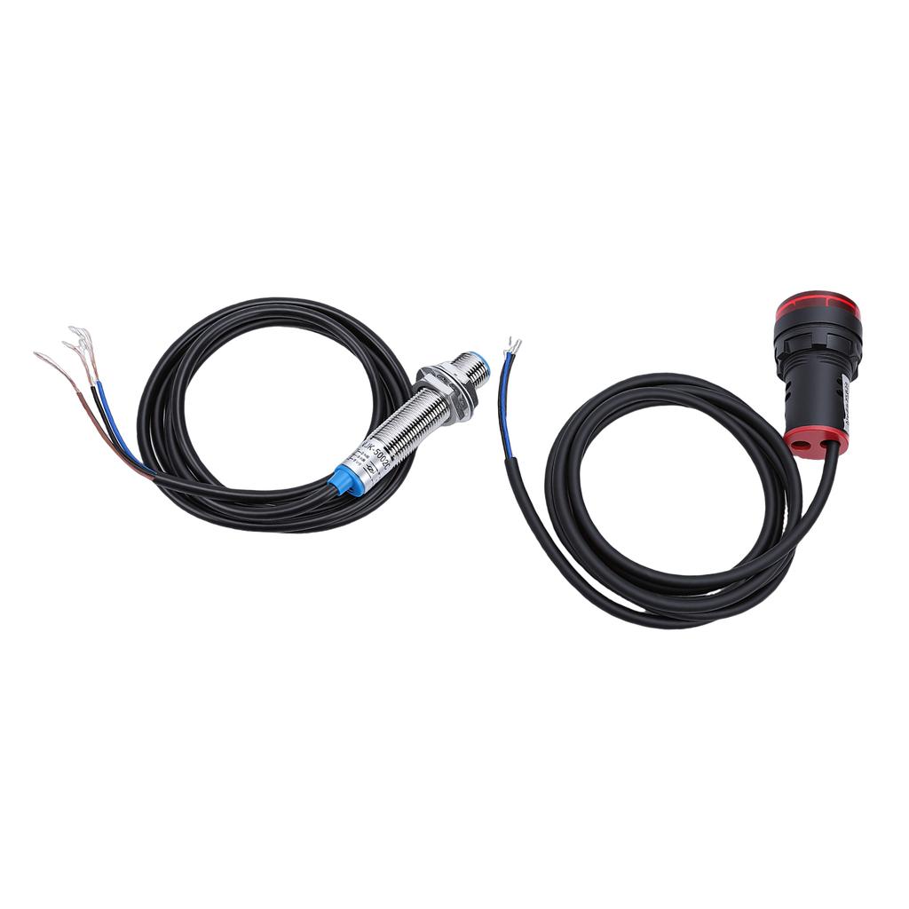 LED Tachometer Hall Proximity Switch Magnet Sensor 4 Digit Red RPM Speed Meter NPN for Ship Distribution Box Control
