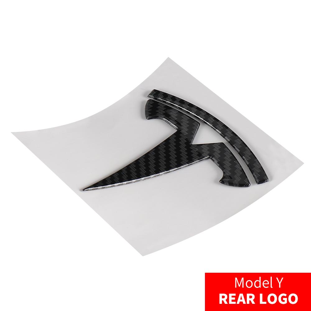 

1pc ABS Car Front Hood Logo Cover Emblem Sticker Rear Trunk Badge Decals for Tesla Model 3 Y Auto Valve caps Accessories 1pc For tesla