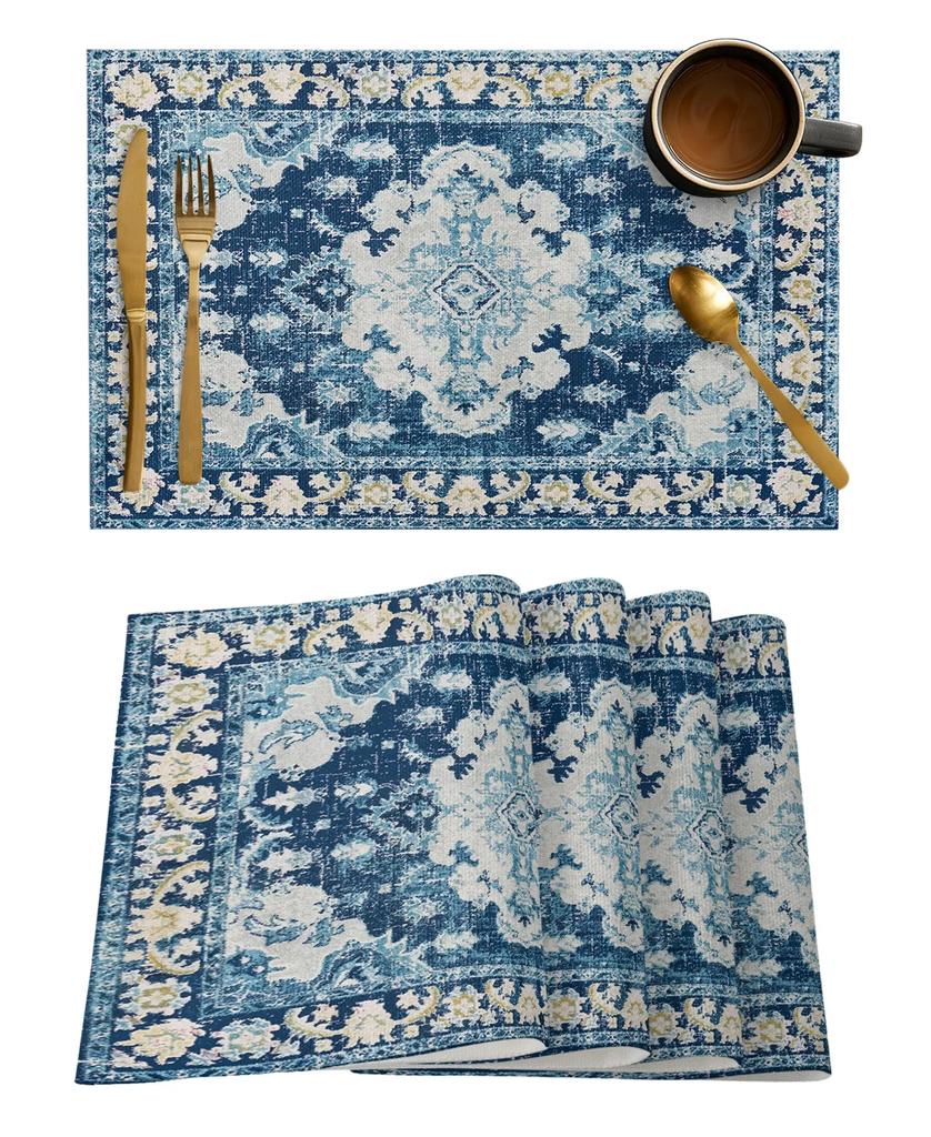 1Pcs Placemat Persian Rug Table Mat For Dining Table Kitchen Accessories Coffee Tea Coaster