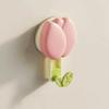 Removable Tulip Suction Cup Hooks Plastic Wall Mounted Hook Vacuum Suction Hook  Dormitory