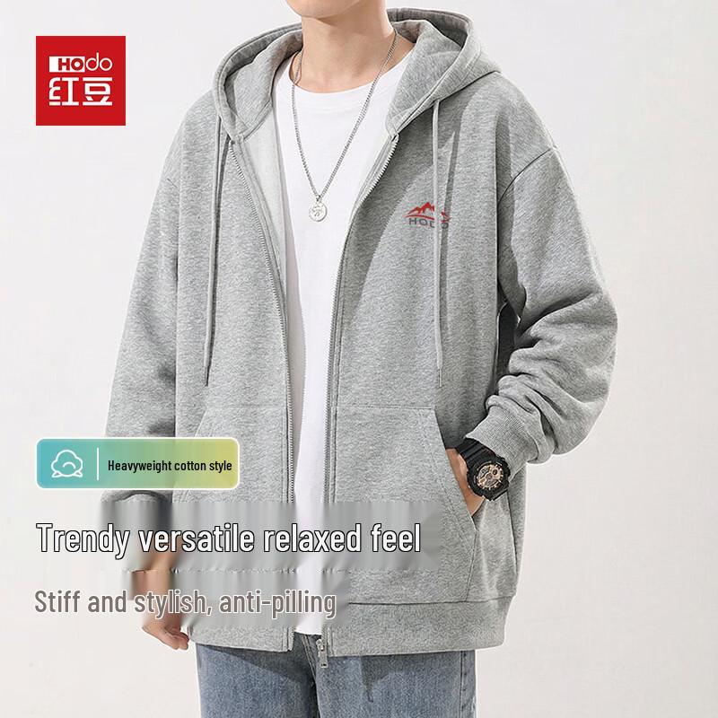 Hodo Men s Heavyweight Japanese-Style Zip-Up Hoodie L
