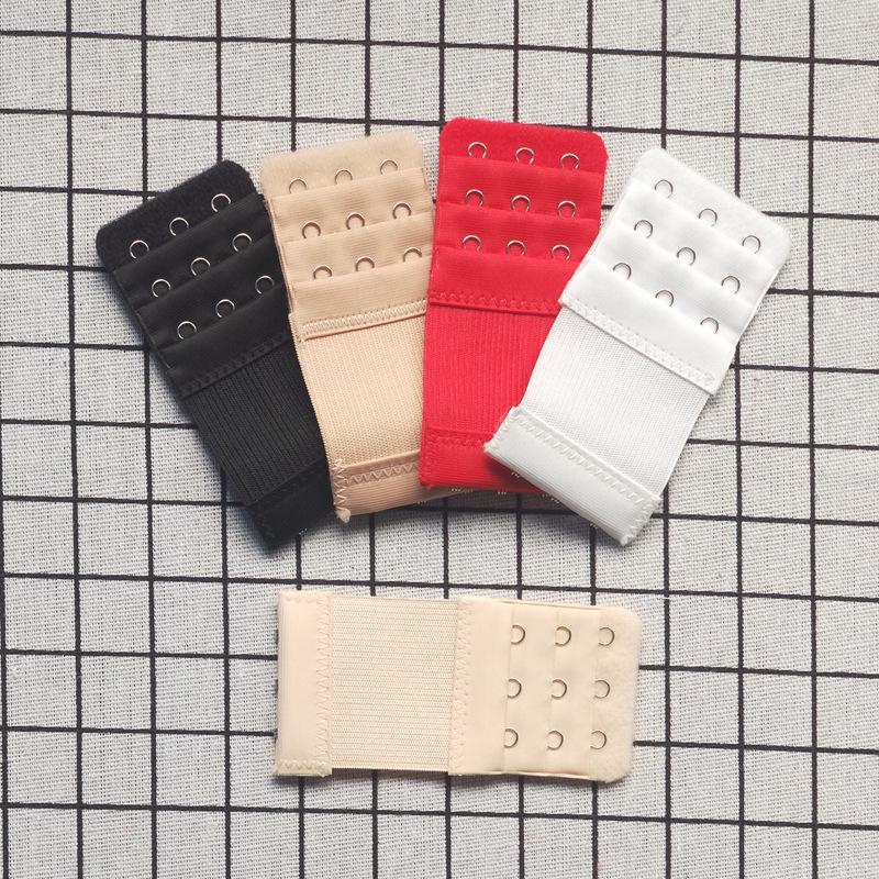 Elastic Three-Row Three-Button Bra Extender with Stainless Steel Buckle