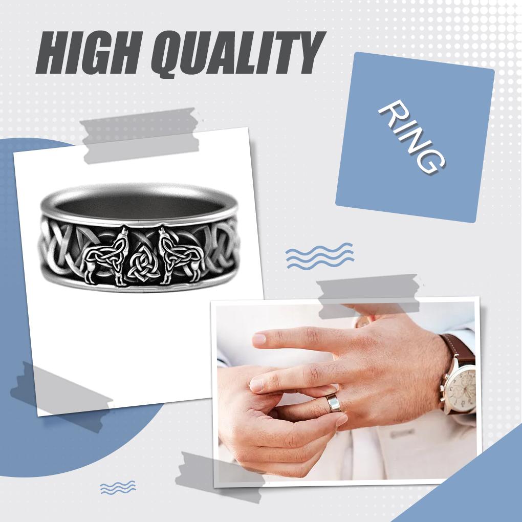 Alloy Fashionable Wolf Men Ring Statement Ring Accessories Vintage Metal Rings Wolf Ring For Men