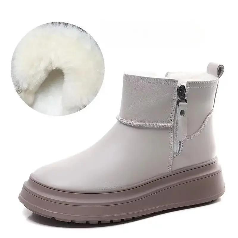 Winter Women Boots Plus Velvet Thickened PU Leather Ankle Boots Outdoor Cold-resistant Warm Cotton Shoes Non-slip Women Boots