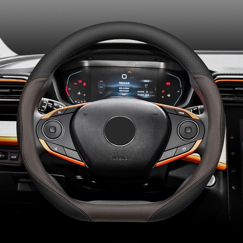 D Shape Car Steering Wheel Cover for Dongfeng AEOLUS Shine Max Yixuan GS Haoji 2024 Auto Braid on Steering-Wheel