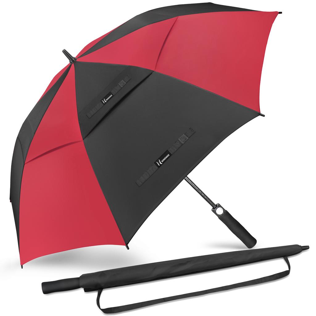 Golf Umbrella Extra Large Oversize Double Canopy Vented Windproof Waterproof Umbrella 62 Inch Automatic Open Golf Umbrella