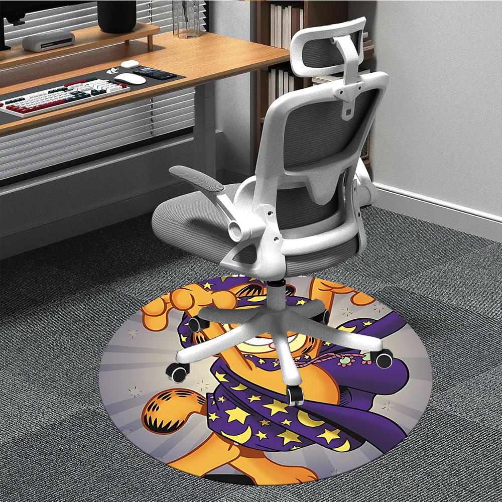 1pc Garfield Office Round Area Rug, Under Office Chairs Bedroom Living Room Home Decor, Room Deco 80cm