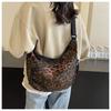Leopardenmuster Leinwand Knödeltasche, Sportlicher Stil, Lässige und Vielseitige Beliebte Stofftasche, Tragbare und Modische Einzel-Schulter Crossbody-Tasche