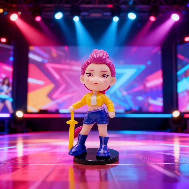 New Kpop Demon Hunters Figure Toy Cartoon Rumi/Mira/Zoey Action Figure PVC Desktop Decoration Model Doll Toy Fans Gift