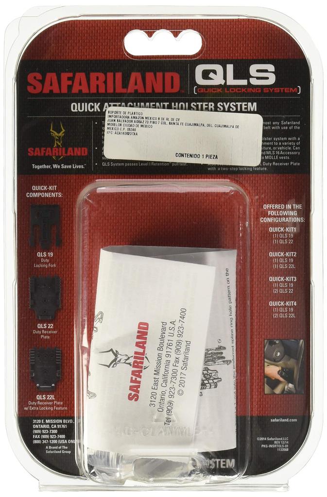 Safariland Quick Lock System Kit, Flat Dark Earth, QUICK-KIT1-55
