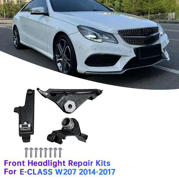Pair of Headlight Repair Brackets A2078200514L/R for 14-17 Mercedes-Benz E-Class