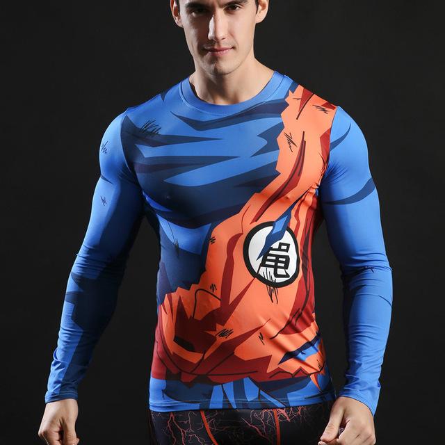 Spring and Autumn Round Neck 3D Anime Printed Top Fashionable Casual Long Sleeved Men's T-shirts Cosplay Costume