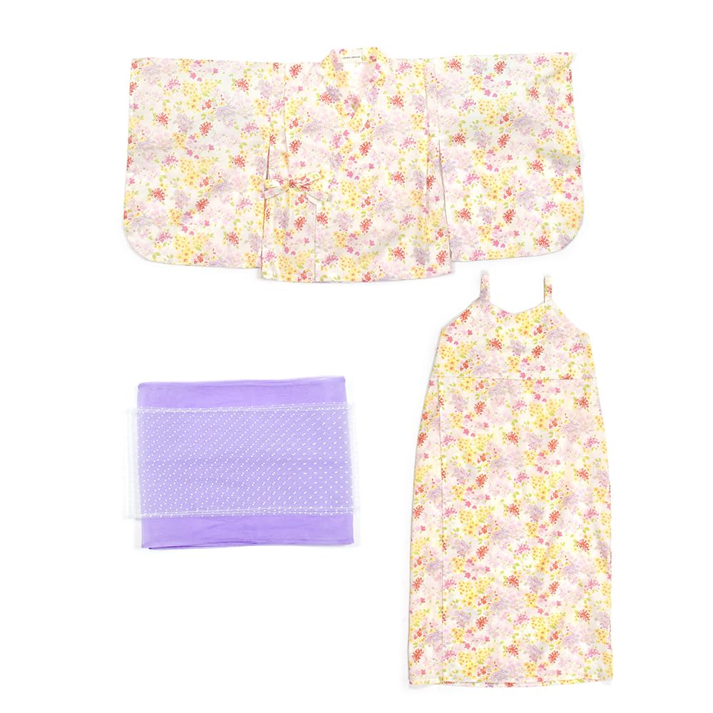 LAURA ASHLEY Yukata Set 110cm Amelie Yukata Set Dress Fajerwerki Festiwal Letni Festiwal Dziewczęcy Kolorowy Cukierkowy Styl NB701010 Dziecięcy