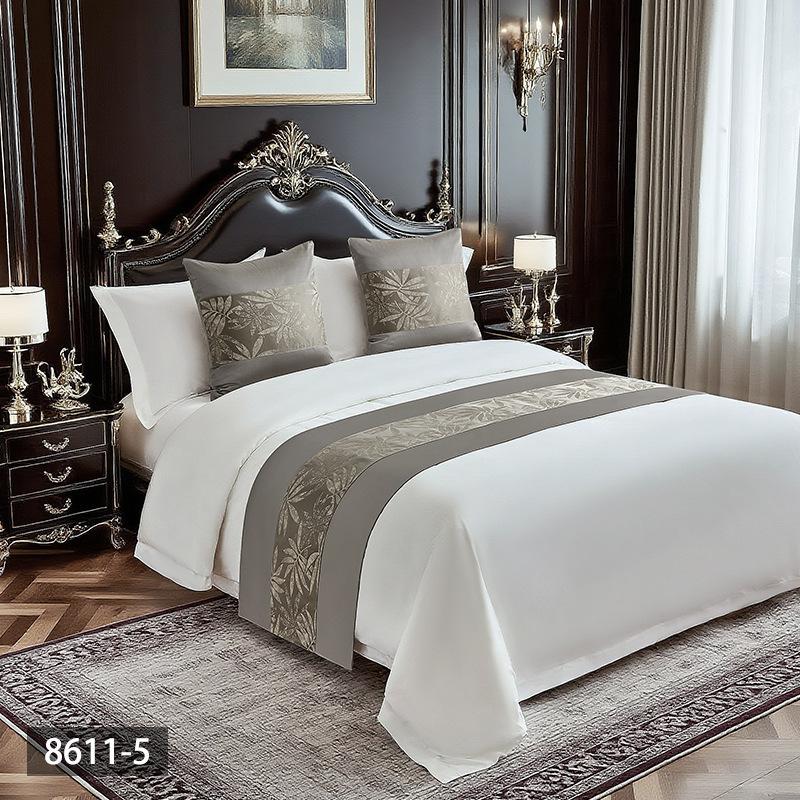 Fashionable and Minimalist Bedspread Hotel and Guesthouse Bedding Patchwork Bed Cover Decorative Strip High-count High-density Light Luxury Bed Skirt