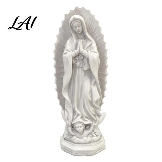 Artystyczna Ozdoba Stołowa Matka Boża z Guadalupe Statua Religijna Figurka Dziewicy Mary Rzeźba z Żywicy Egzotyczne Akcesoria do Domu Inspirująca
