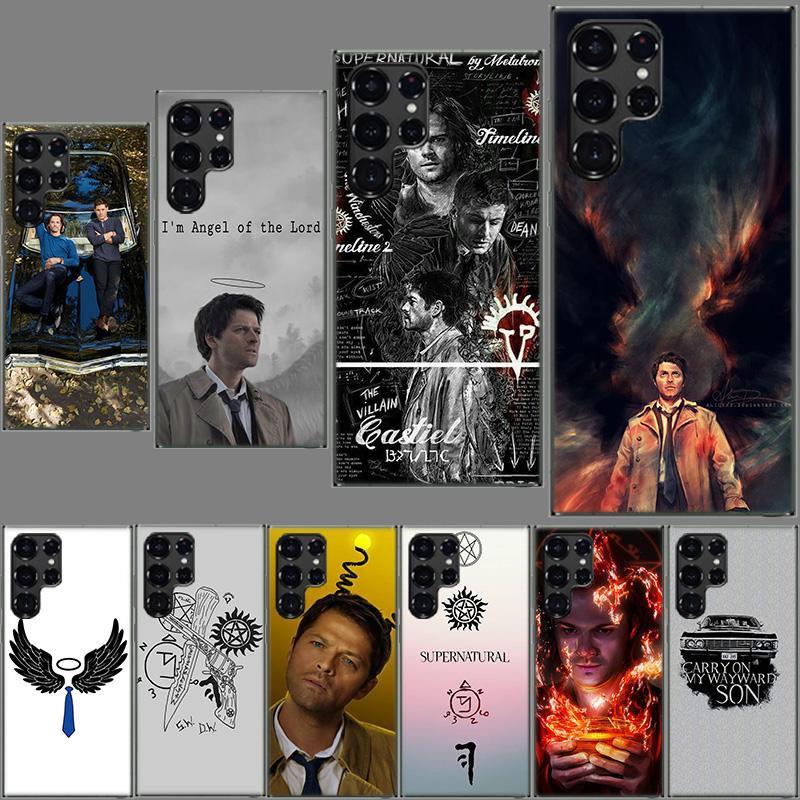 Angel Castiel Supernatural Phone Case For Samsung Galaxy S24 S23 S21 S20 FE S22 S26 Ultra S25 Edge S10 Plus Cover Clear TPU Capa