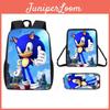 Sonic Cartoon Backpack Set With Breathable Oxford Fabric For Elementary Students