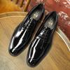 Shoes Men's Business Dress Leather Shoes Men's Shiny Leather Round Head Men's Shoes
