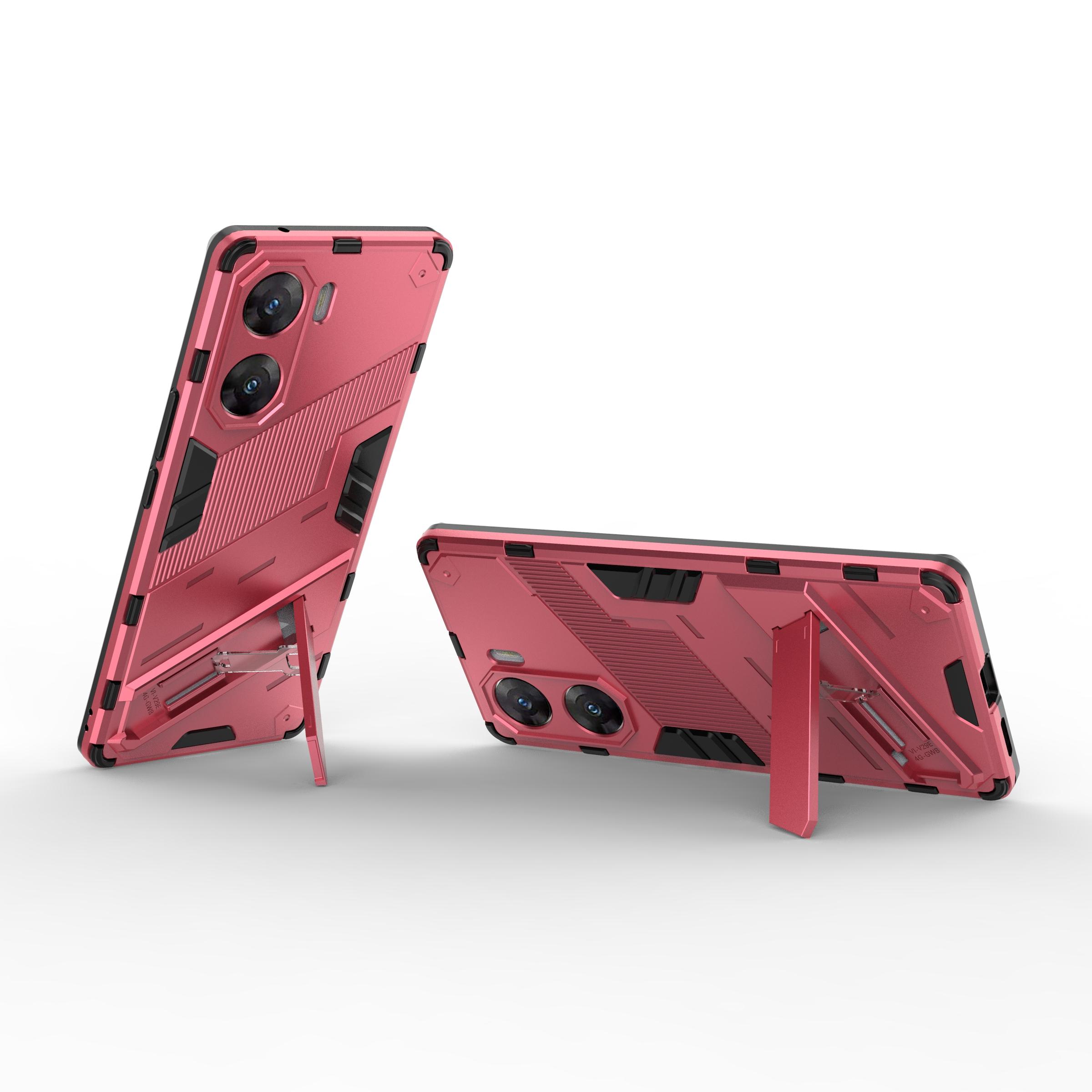 

For vivo V29e (India) 5G Case Kickstand PC+TPU Phone Back Cover Rose