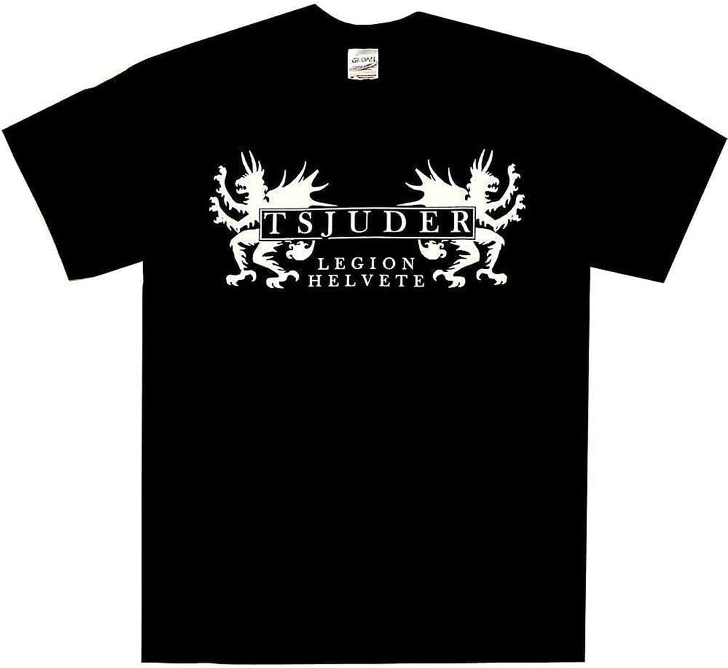 Tsjuder Inverted Cross Shirt Men T-Shirt Black Metal Band Tshirt M чёрный