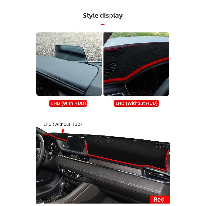 Auto Dashboard Zonneklep Deksel Mat Antislip Pad Tapijten Voor Mazda 6 GJ GL Mazda6 Atenza 2018 2019 2020 2021 2022 2023 Accessoires