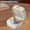 Mini Classic Vintage Bluetooth Speaker Retro Hifi Music Box Vinyl Record Player Design Soundbar Colorful Ambient Light with Mic