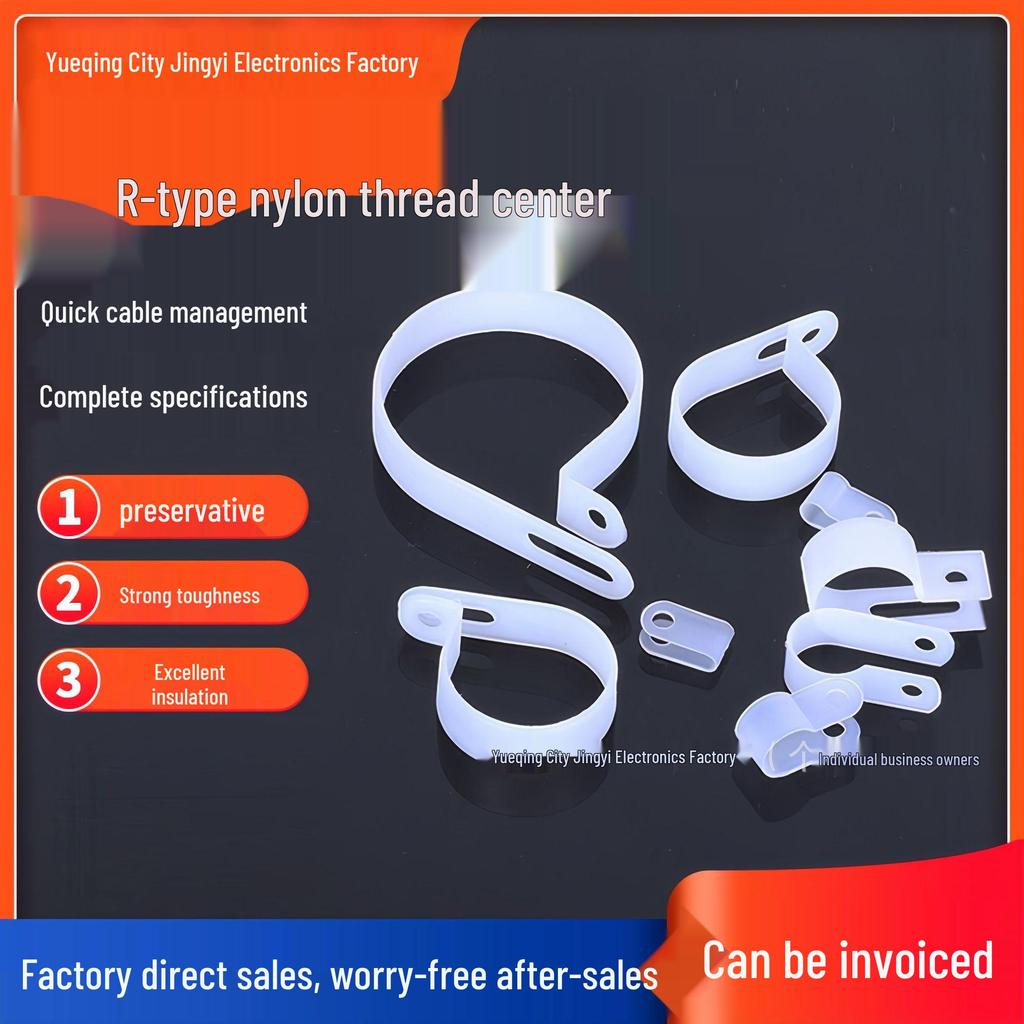 R-Type Plastic Nylon Draadklem U-Type Kabelbeheer Krimptang Vloergoot