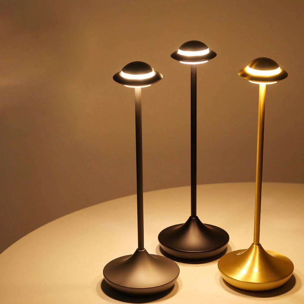 Bedside Desk Lamp Rechargeable 3 Color Dimming Bedside Office Study Reading Light Touch Control for Restaurant Hotel Bar Bedroom