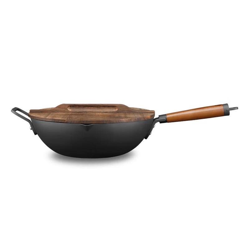 Sanhe 0-Coating 32cm Non-Stick Light Iron Wok