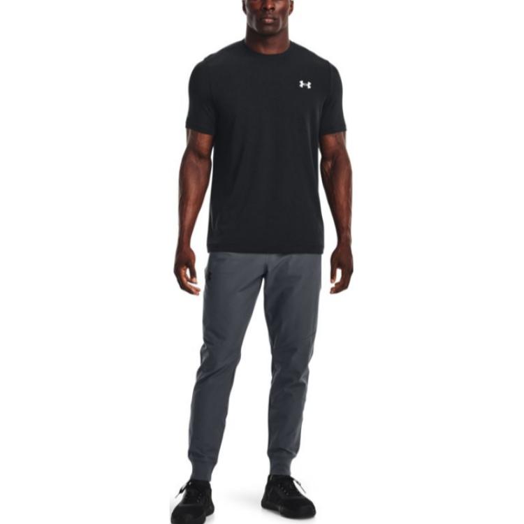 Under Armour Solid Color Jogger Training Pants Men Bottoms Grey 1374658-012