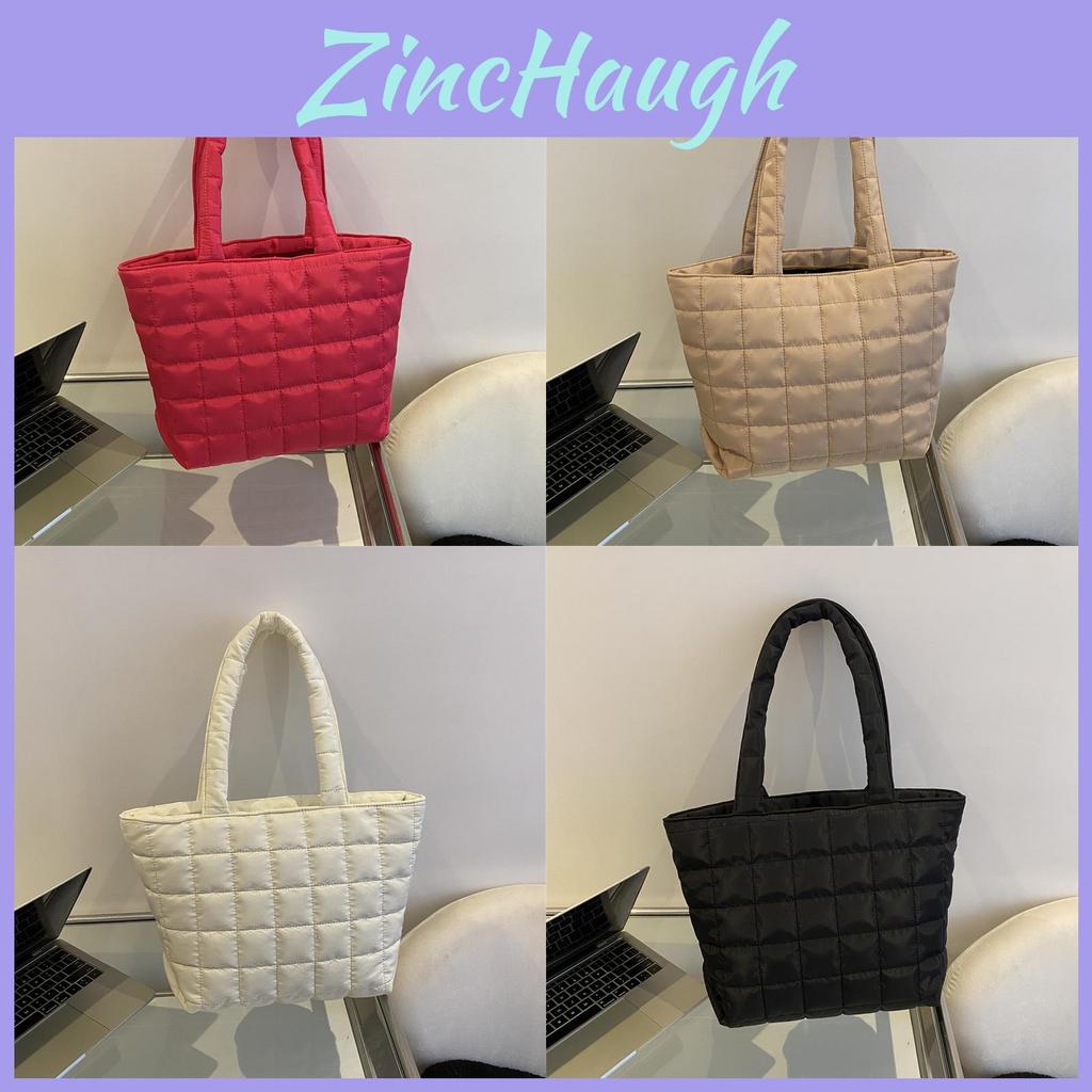 Nylon Large Tote Bag With Zipper Closure And Cell Phone Pocket For Daily Use