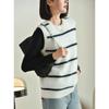 Fanzhen Women's 100% Wool Striped Sleeveless Vest