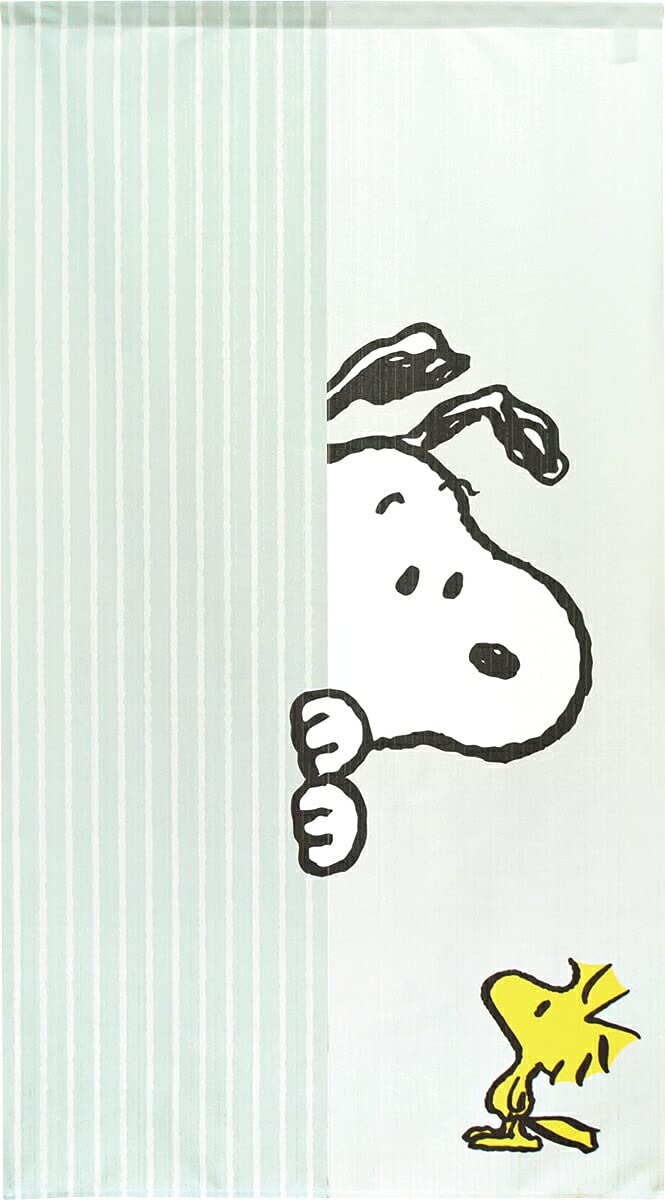 

Snoopy Look In PEANUTS SNOOPY Print Width Length 95188 Half-Length Curtain, 85cm, 150cm, синий