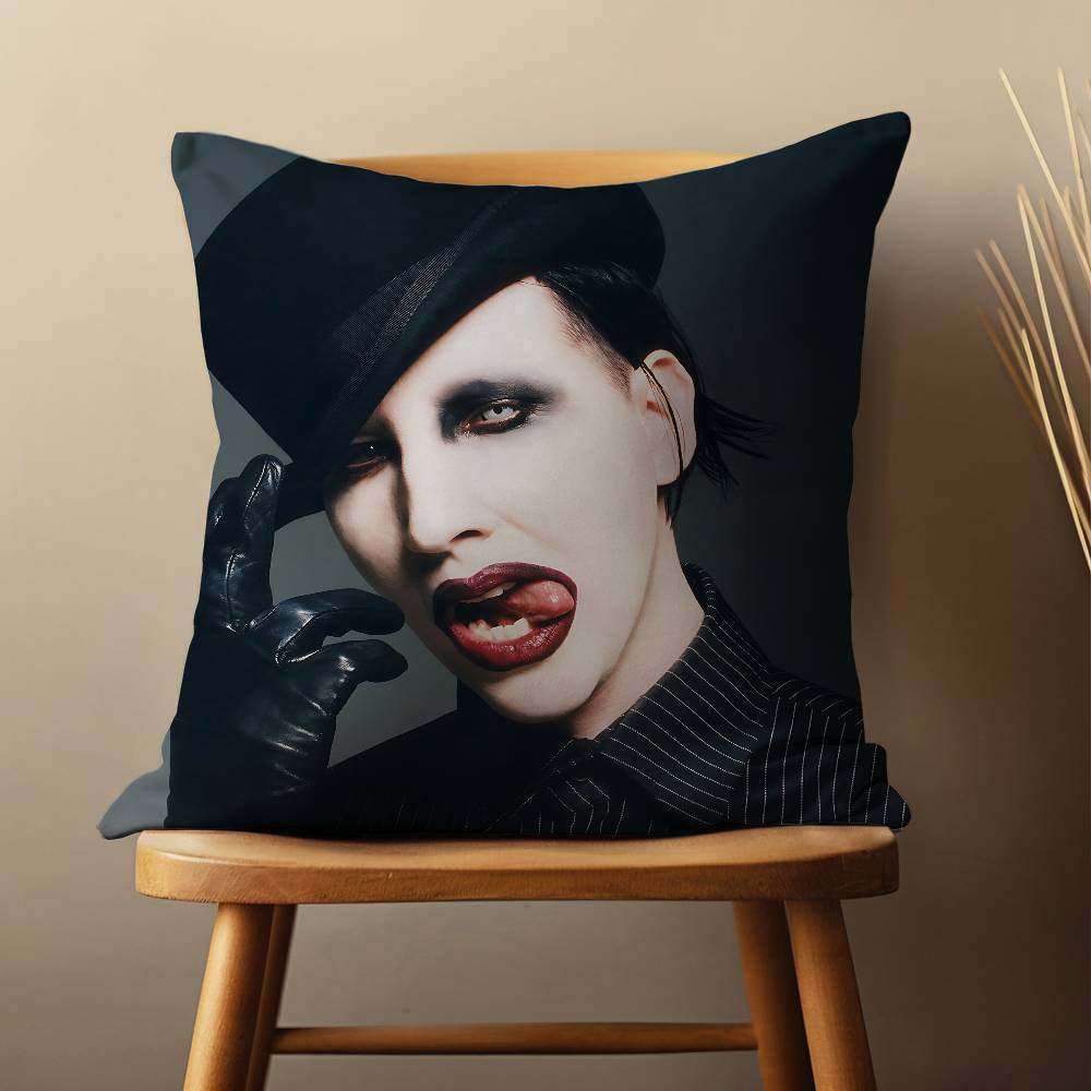 

Singer M-Marilyn M-Mansons Throw Pillow Case For 45*45cm,55*55cm,30*30cm For Home Bedroom Decoration And Protector 30cmx30cm