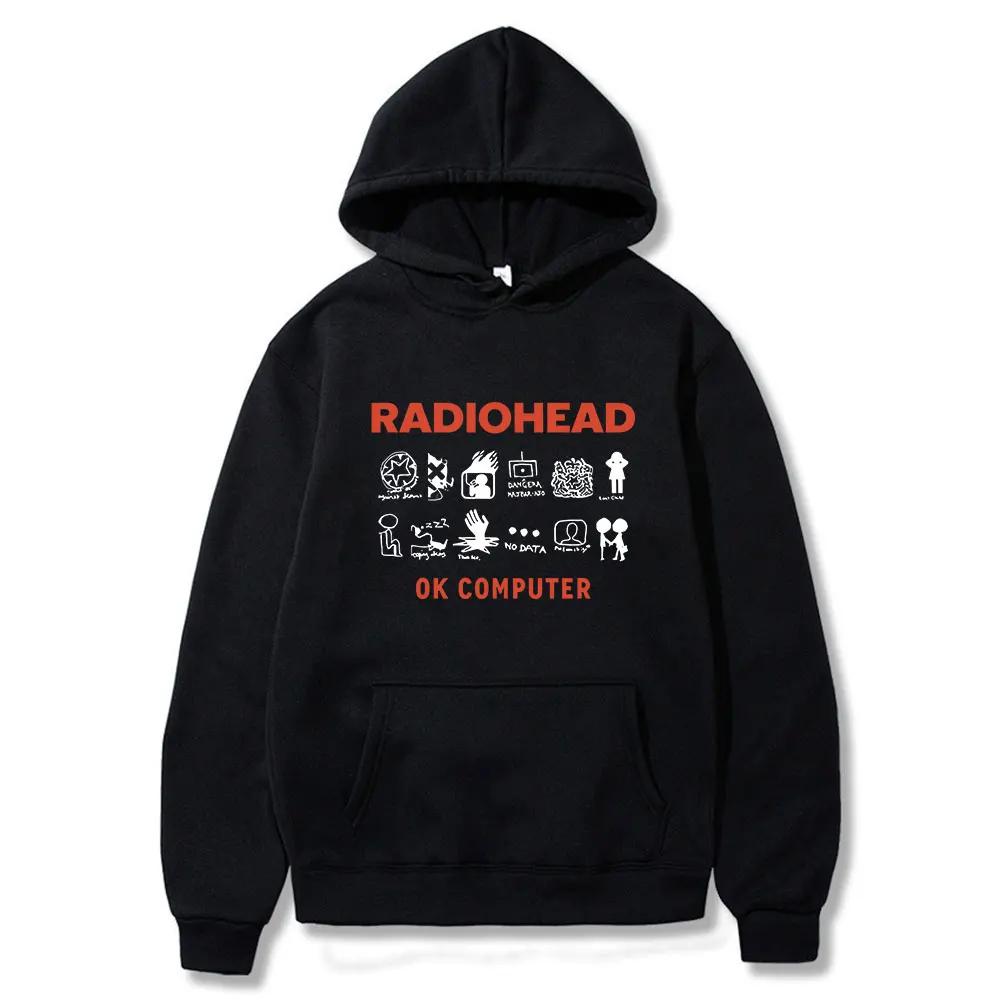 Vintage Rock Band Radiohead Hoodie Hip Hop Everything Music Album Print Sweatshirt Harajuku Streetwear Oversize Hoodies Teens