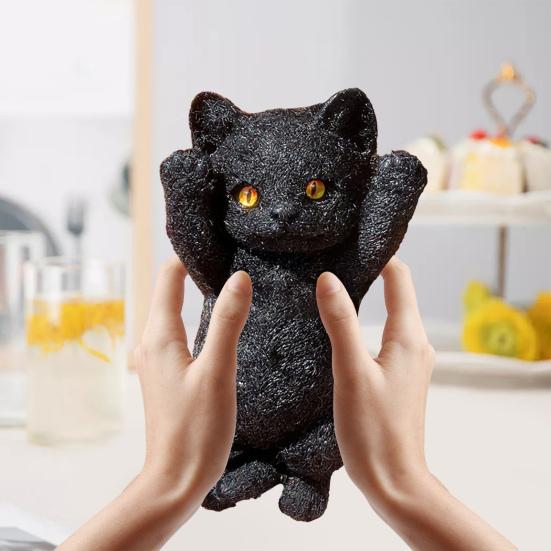 Realistic Cat Squeeze Toy Slow Rebound Soft TPR Stress Anxiety Relief Portable Kids Teens Adults Kitten Animal Squishes Sensory Fidget Toy