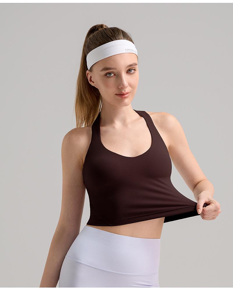 Align Series: European & American Sports Halter Neck Gathered Fitness Bra & Yoga Vest